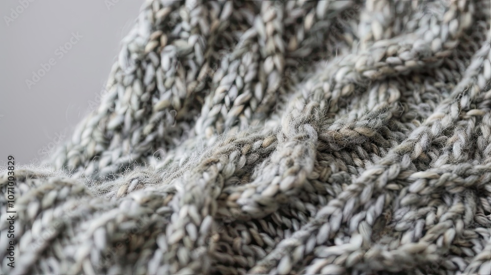 Close-Up of Wool Knitted Fabric with Cozy Texture for Winter Clothing and Design Close-Up of Wool Knitted Fabric with Cozy Texture for Winter Clothing and Design