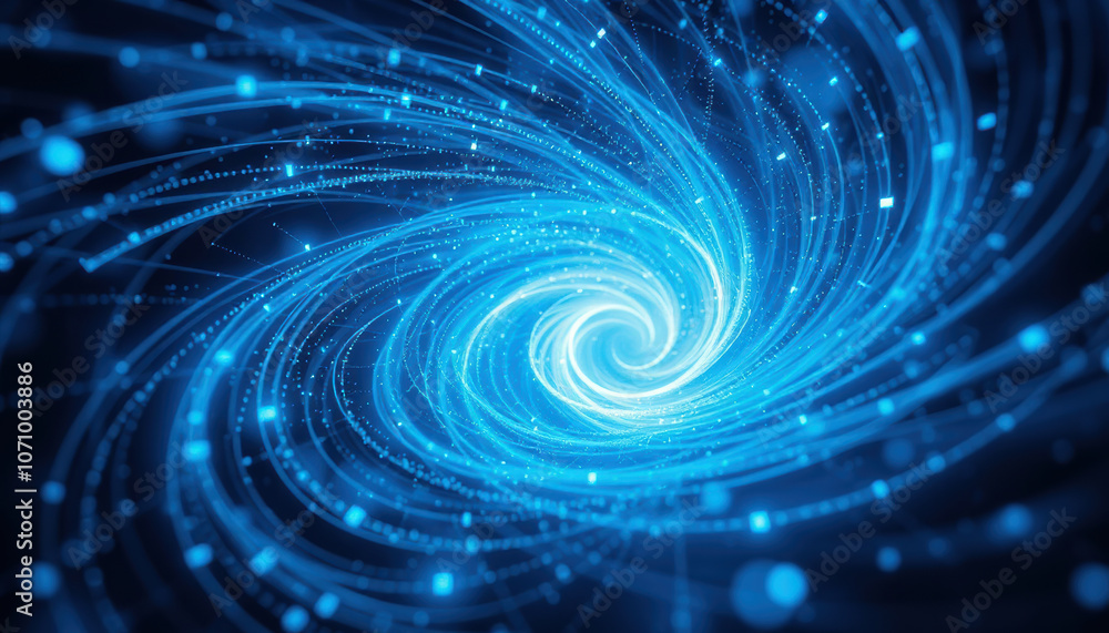 mesmerizing blue swirling vortex of light and particles creates dynamic and futuristic scene, evoking sense of motion and energy mesmerizing blue swirling vortex of light and particles creates dynamic and futuristic scene, evoking sense of motion and energy