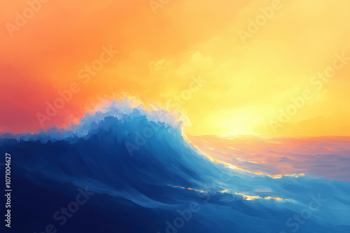 Ocean Wave Abstract Painting