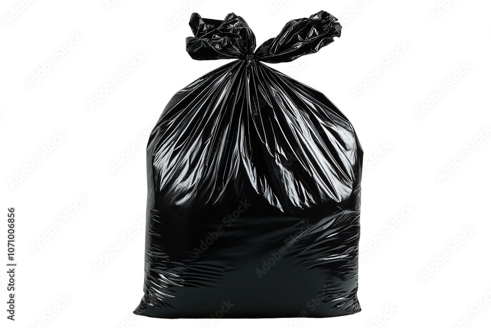 custom made wallpaper toronto digitalBlack garbage bag tied on a white background. PNG transparent.