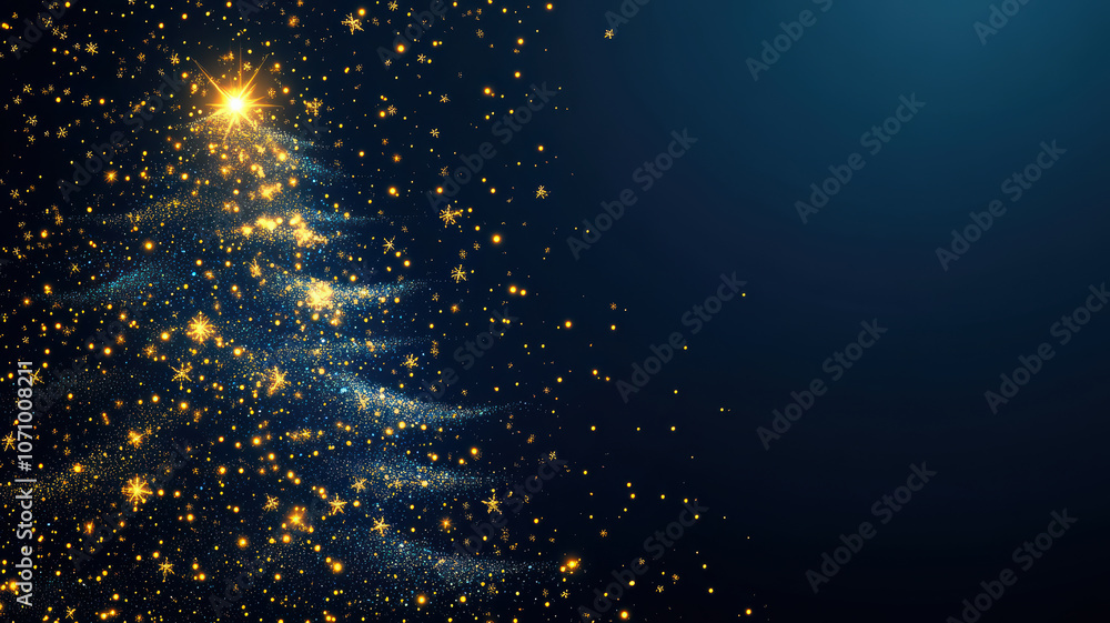 Glowing Christmas Tree Illustration Glowing Christmas Tree Illustration