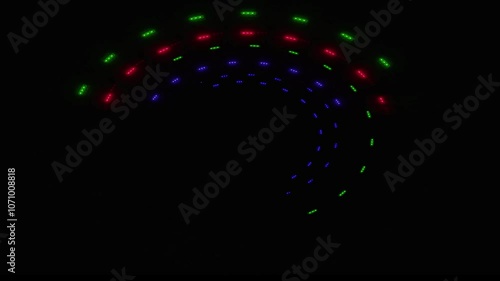 Wallpaper Mural crazy funfair lights in 4k. rotating holographic graphics for sci-fi transitions or video game overlays, futuristic kaleidoscope pending screen, loading bar. Torontodigital.ca