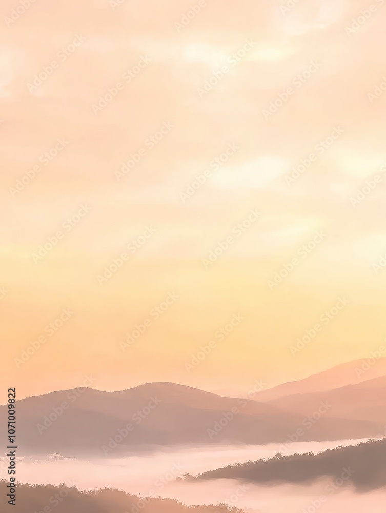 Misty Sunrise Mountain View Misty Sunrise Mountain View