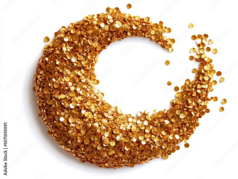 Golden Confetti Circle Design Golden Confetti Circle Design
