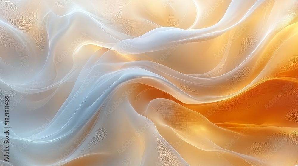 Golden and pastel swirls evoke peaceful meditative atmosphere Golden and pastel swirls evoke peaceful meditative atmosphere