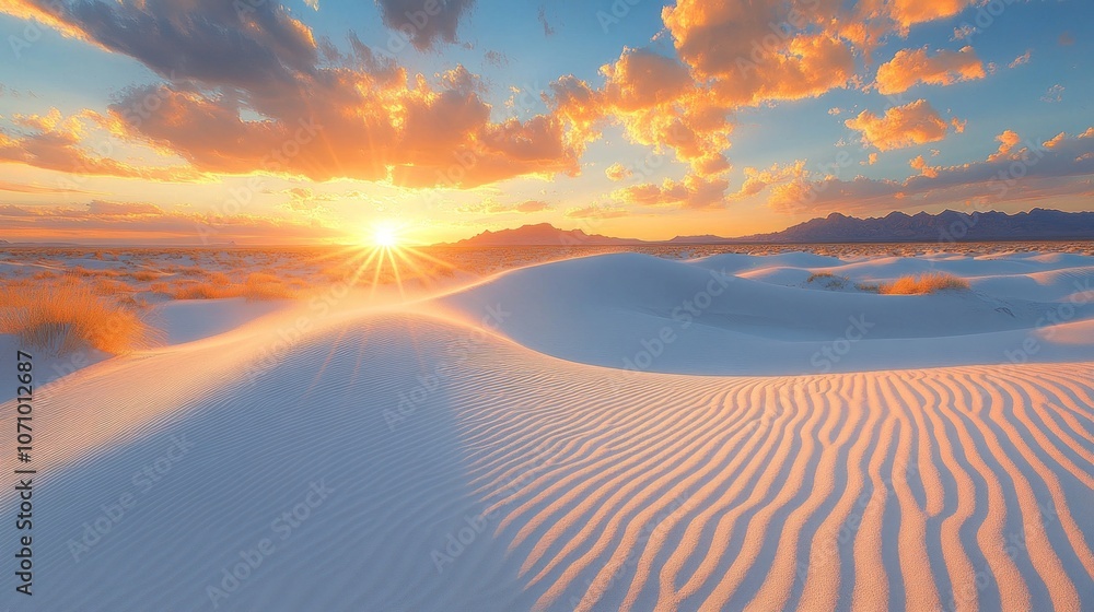 Sunset over White Sands National Park Sunset over White Sands National Park