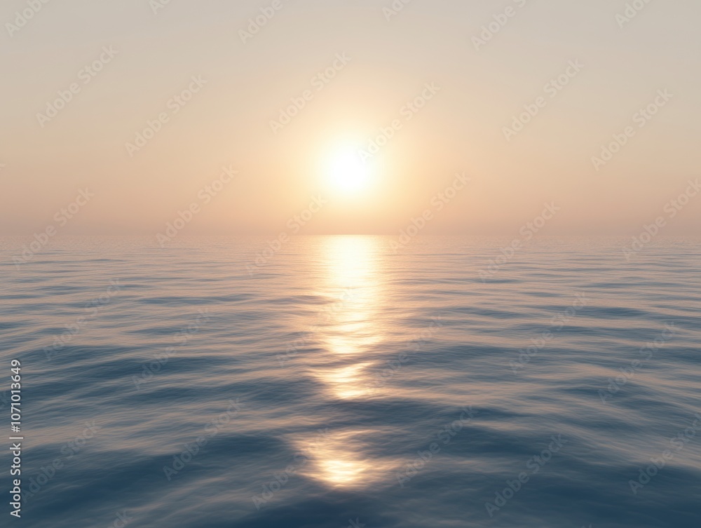 Fototapeta premium Serene Sunset Over the Ocean