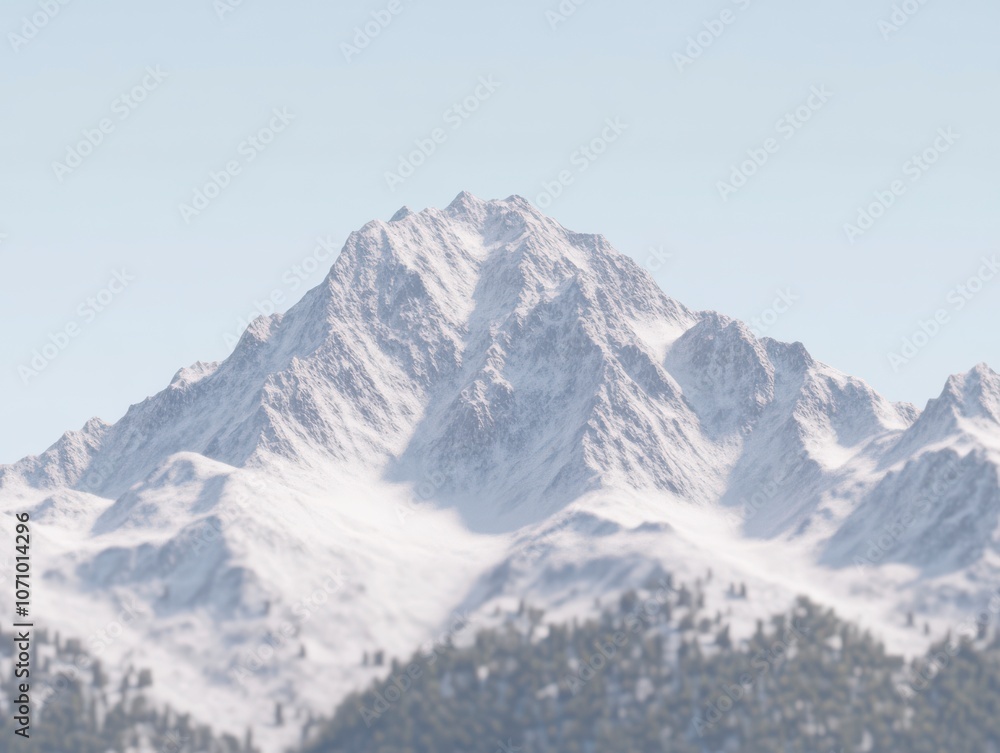 Majestic Snow-Covered Mountain Range Majestic Snow-Covered Mountain Range