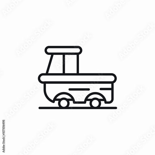 boat on wheels icon sign vector