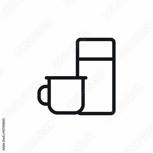 thermos cup icon sign vector