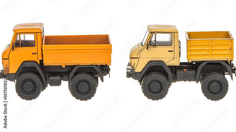 Collection of Freight Trucks Isolated on a Clear Background Generative AI Collection of Freight Trucks Isolated on a Clear Background Generative AI