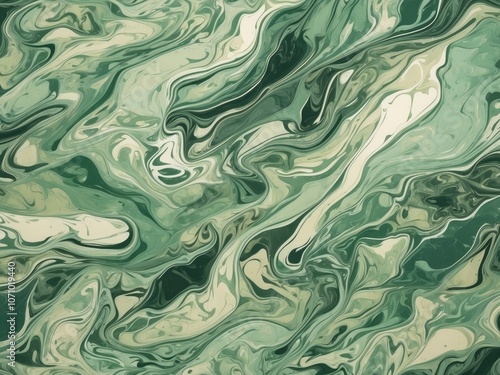 Green Abstract Marble Design