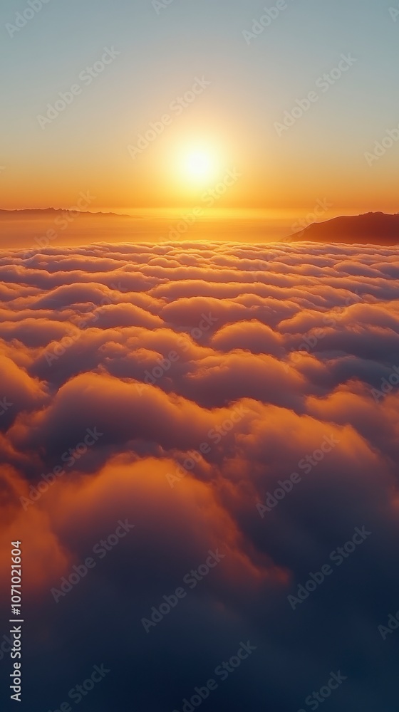 Fototapeta premium Sunrise Above the Clouds