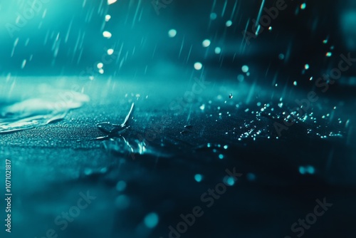 water droplets on a smooth surface