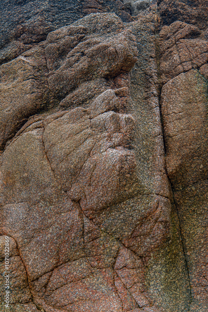 Obraz premium Wall stone nature at the A Coruña beach, perfect for wallpapers, background and home decoration