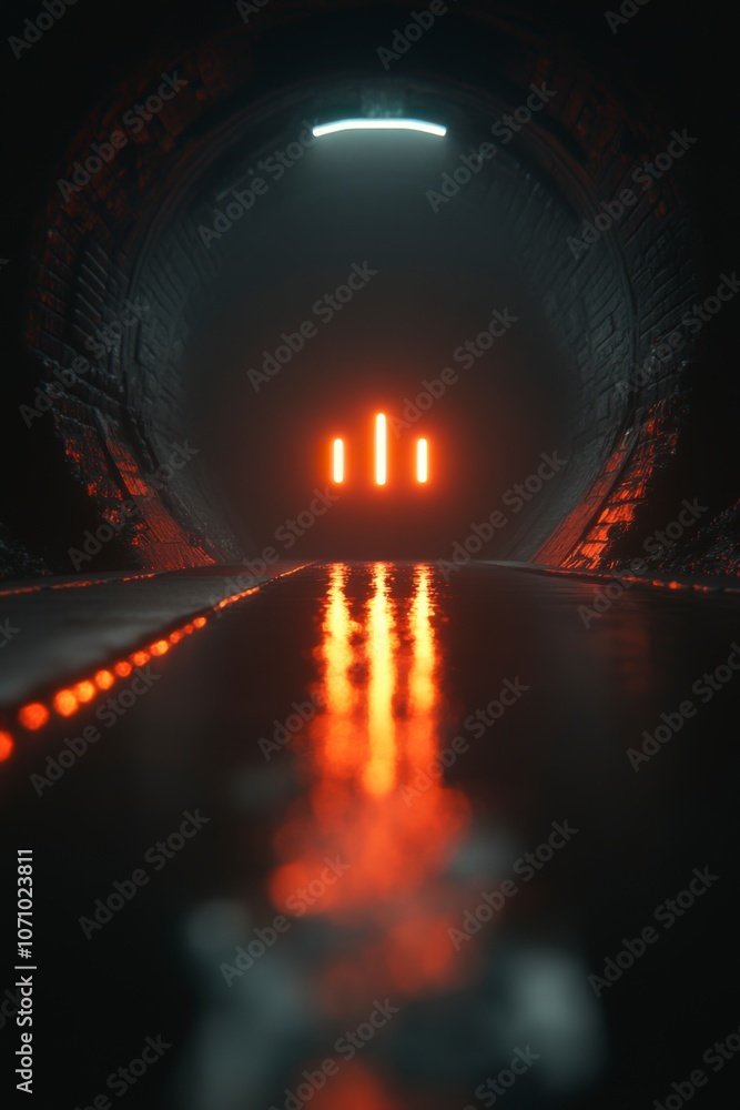 Neon Tunnel Reflection Neon Tunnel Reflection