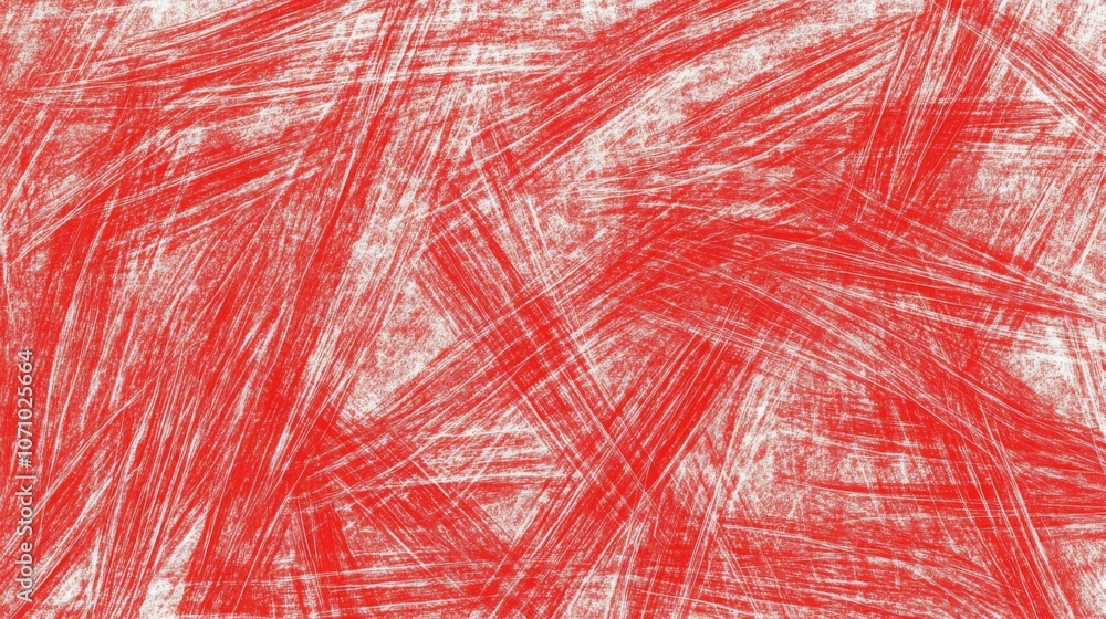 Fototapeta premium Pink and red Scribble chaotic drawing. Hand painted scrawl colourful background texture. Grunge kids freehand paint overlay
