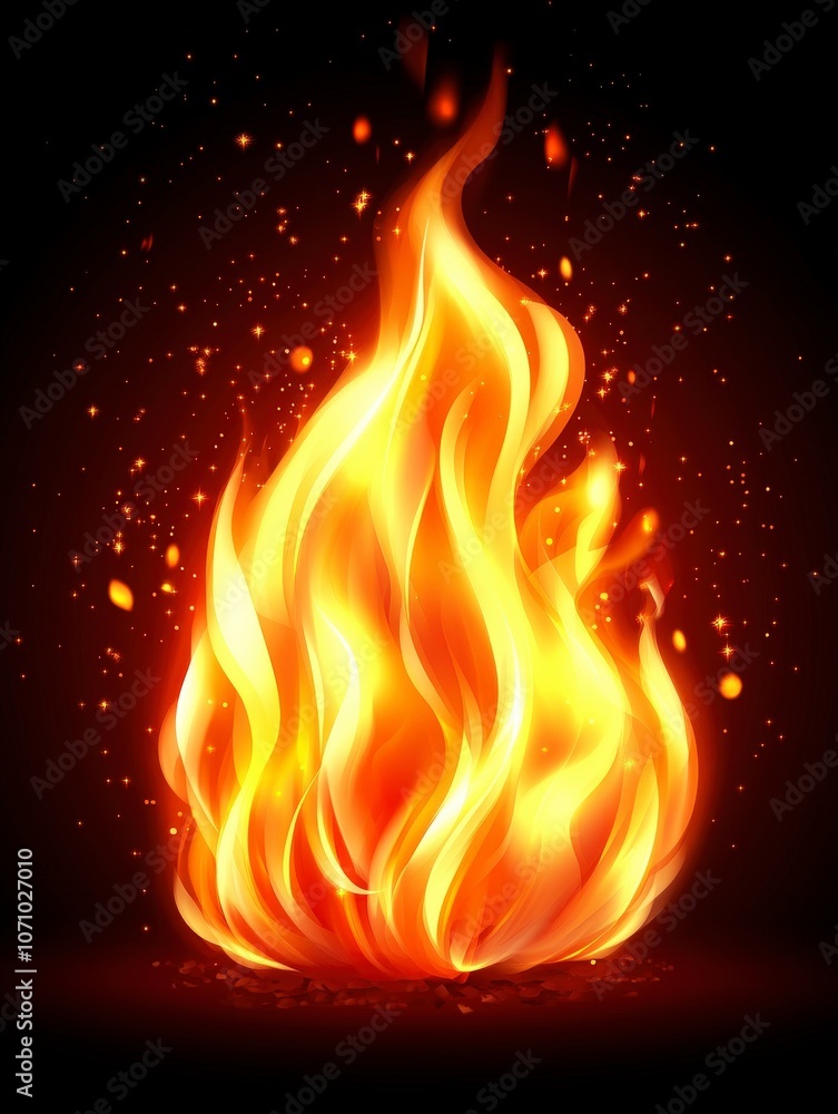 Fototapeta premium Fiery Blaze of Passionate Energy
