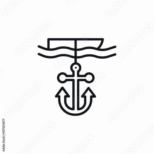 ship anchor icon sign vector