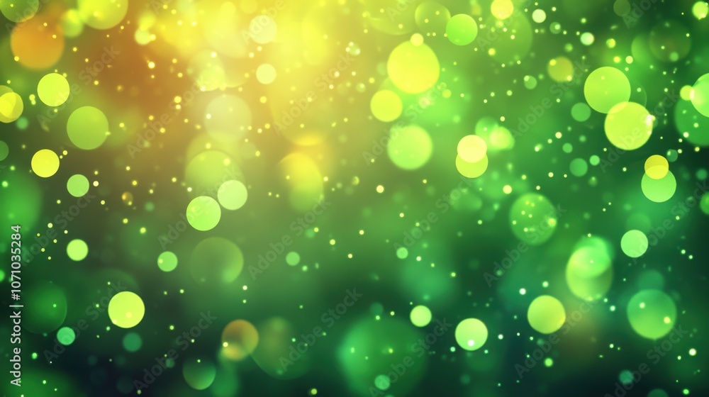 A vibrant green bokeh background with soft golden highlights, creating a magical and dreamy atmosphere. A vibrant green bokeh background with soft golden highlights, creating a magical and dreamy atmosphere.