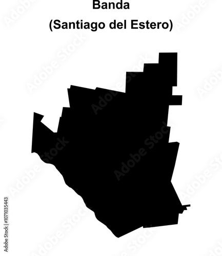 Banda department (Santiago del Estero) blank outline map