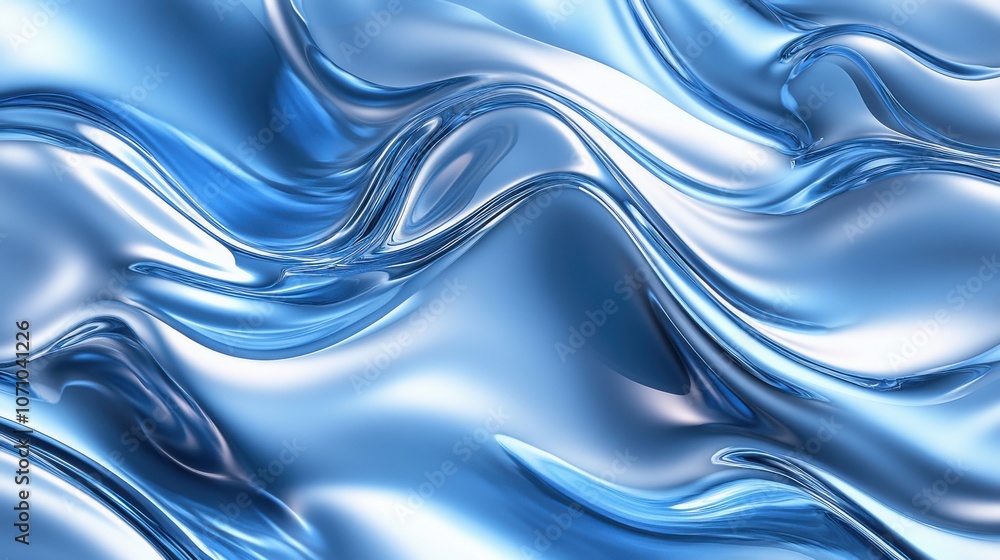 An abstract close-up of flowing blue waves, showcasing a smooth and glossy texture with rich reflections. An abstract close-up of flowing blue waves, showcasing a smooth and glossy texture with rich reflections.