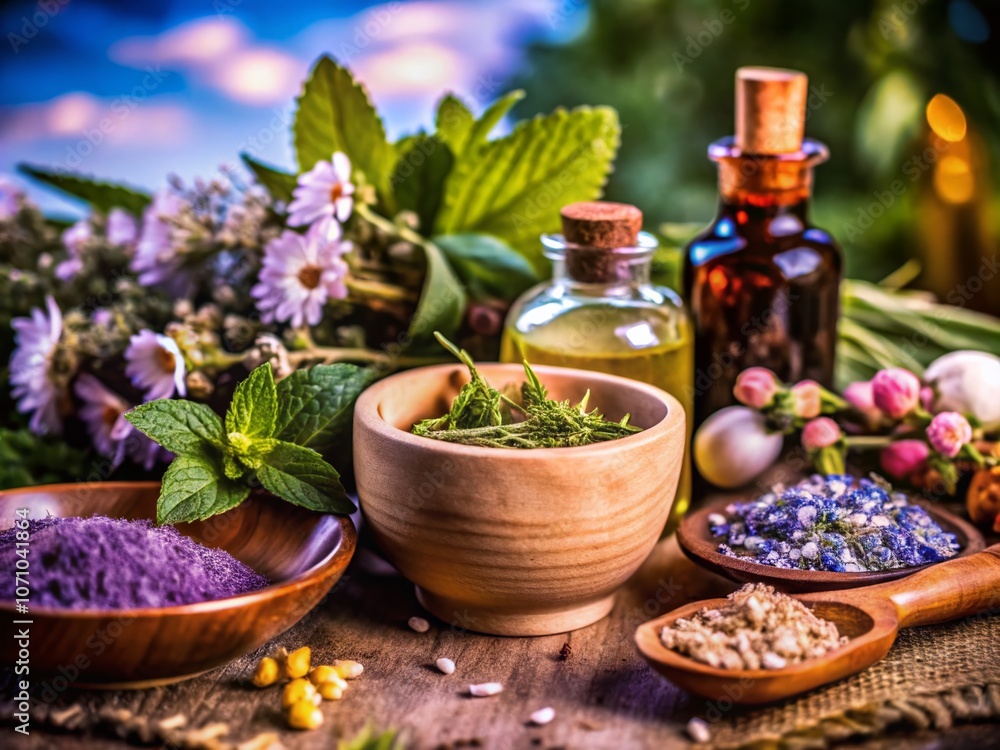 Macro Photography Depicting Conservative Therapy Techniques with Natural Elements and Healing Tools for Wellness and Holistic Health Practices Macro Photography Depicting Conservative Therapy Techniques with Natural Elements and Healing Tools for Wellness and Holistic Health Practices