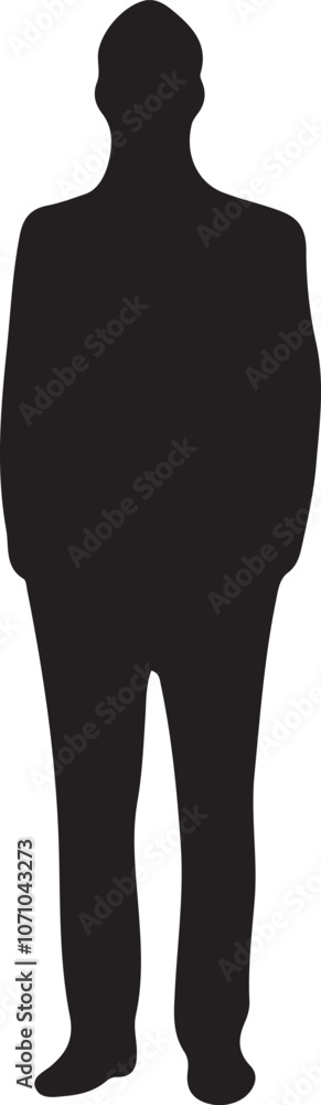 Minimalist Silhouette of a Person Standing Ideal for Visual and Graphic Use Minimalist Silhouette of a Person Standing Ideal for Visual and Graphic Use