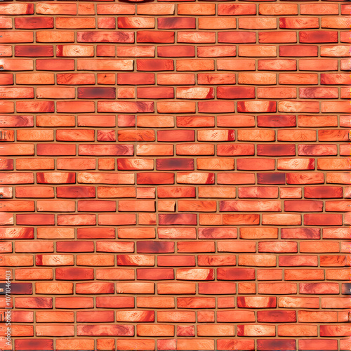 Brown brick block wall seamless pattern texture background, Red brick wall pattern surface, Realistic brick pattern backdrop photo