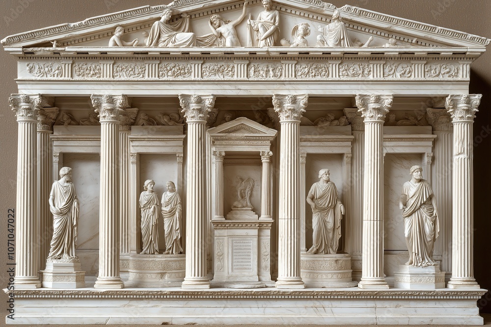 Obraz premium Reconstructed Temple of Artemis showcasing Hellenistic architectural details