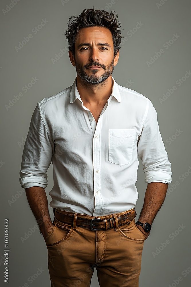 Obraz premium Attractive young businessman wearing suit