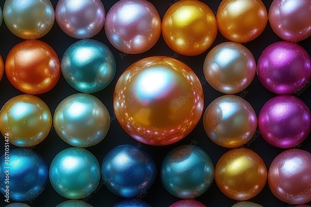 A Cluster of Colorful, Shiny, Iridescent Spheres A Cluster of Colorful, Shiny, Iridescent Spheres