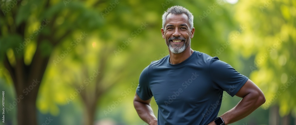 Smiling senior man stands in a lush green park, exuding happiness and confidence. The bright sunlight and natural surroundings suggest a healthy, outdoor lifestyle and a cheerful disposition.
Smiling senior man stands in a lush green park, exuding happiness and confidence. The bright sunlight and natural surroundings suggest a healthy, outdoor lifestyle and a cheerful disposition.