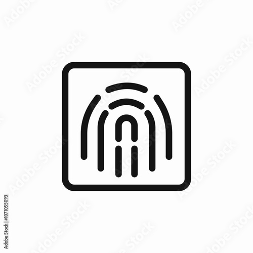 finger print icon sign vector