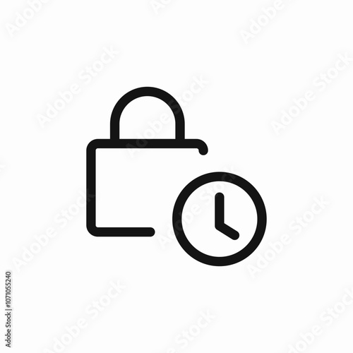 lock time safety icon sign vector