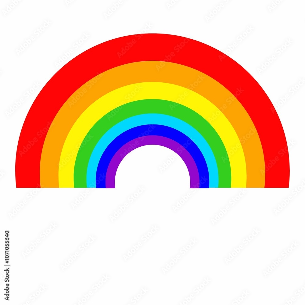 Fototapeta premium abstract rainbow background, Rainbow icon on white background. 