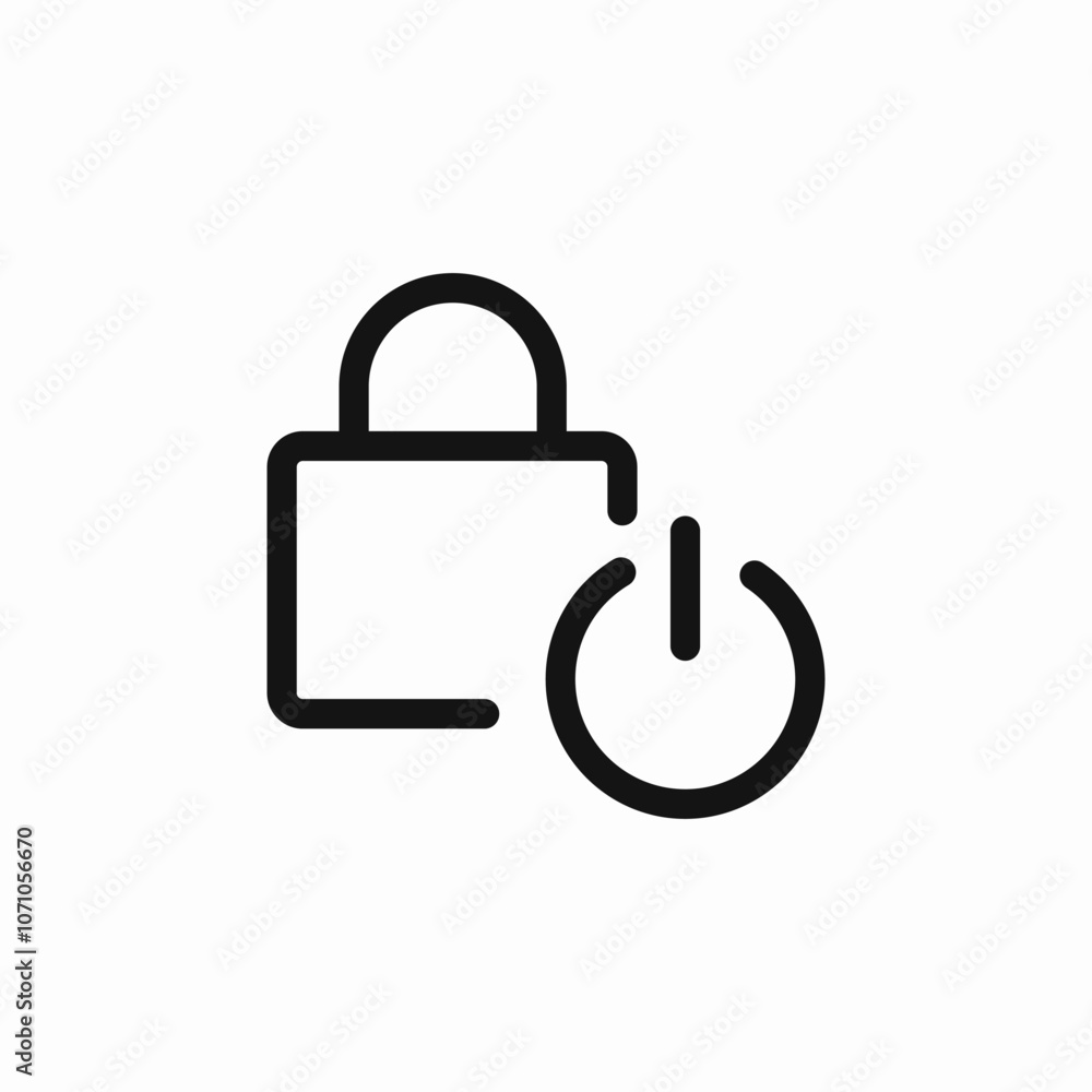 switch off lock icon sign vector switch off lock icon sign vector