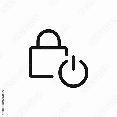 switch off lock icon sign vector