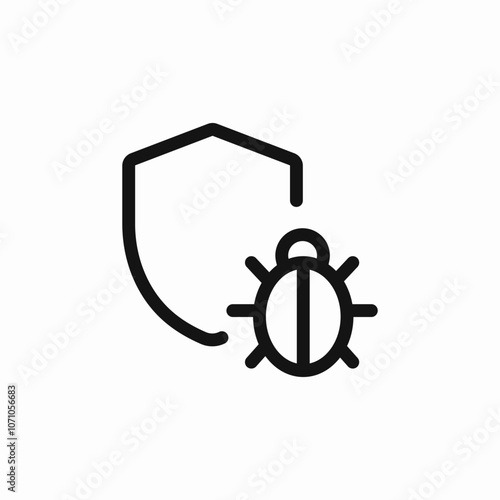 virus protection shield icon sign vector