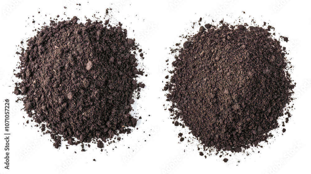 Piles of Rich Black Soil Isolated on a Transparent Background Generative AI Piles of Rich Black Soil Isolated on a Transparent Background Generative AI
