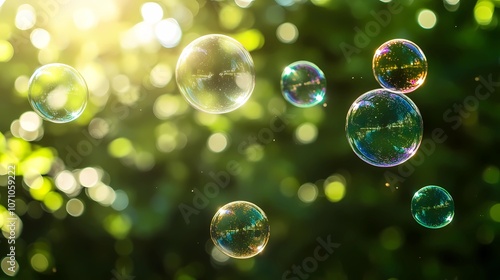 Wallpaper Mural Soft, translucent soap bubbles layered in a gentle pattern, illuminated by warm light, creating a soothing, calming background for artistic projects Torontodigital.ca