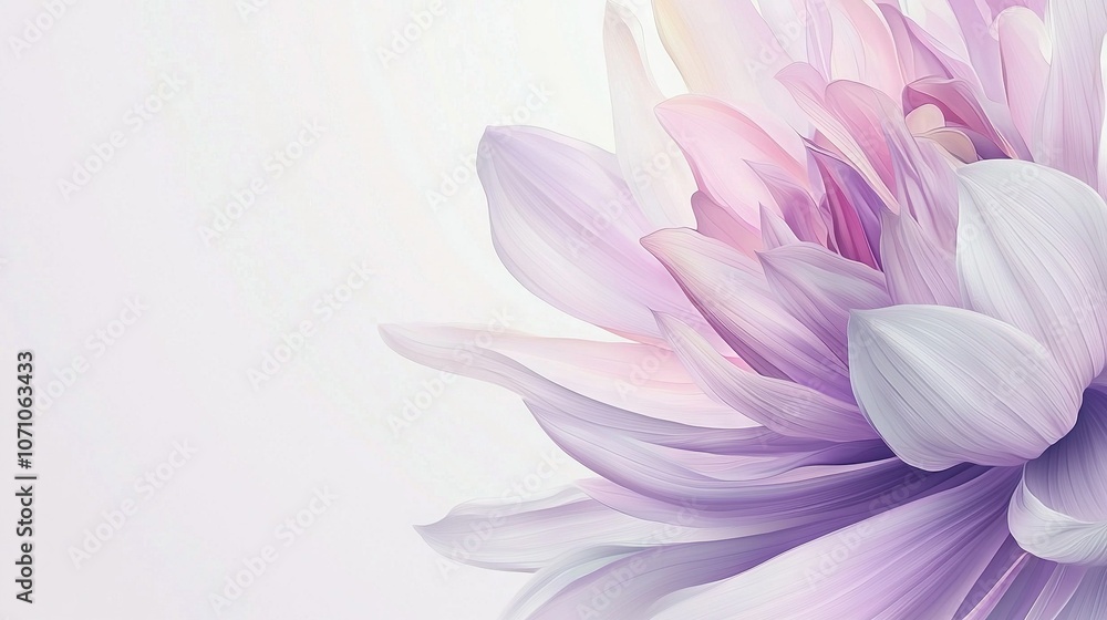 A close-up photo of a pink and white flower on a white background The petals appear blurry in the image A close-up photo of a pink and white flower on a white background The petals appear blurry in the image
