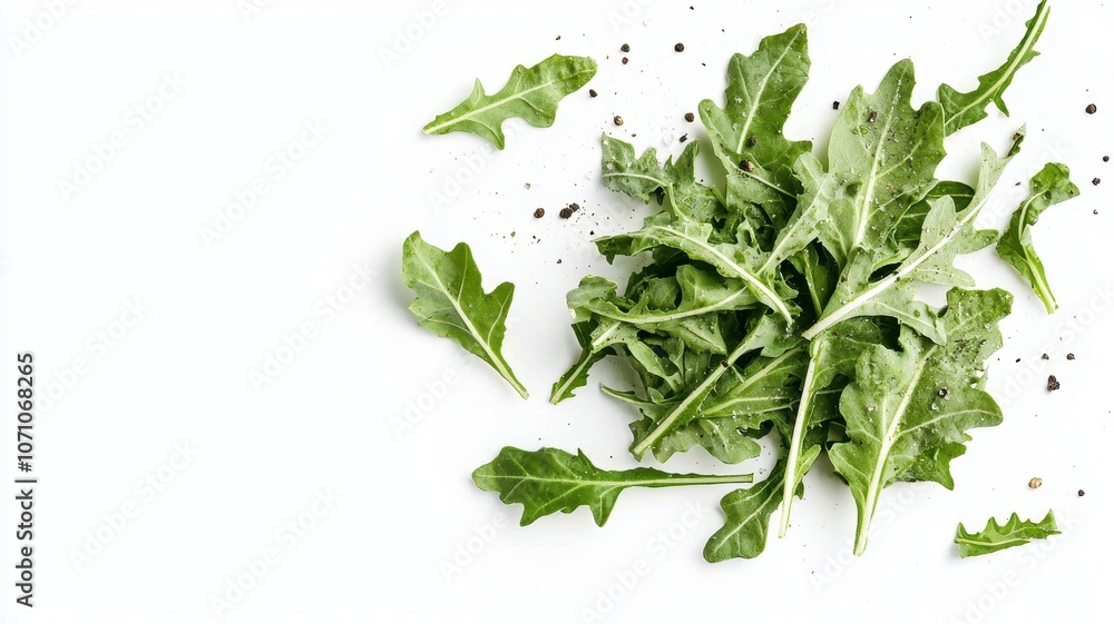 Fresh dandelion greens scattered on a clean surface, showcasing their vibrant green color and jagged edges, ideal for salads or healthy dishes. Fresh dandelion greens scattered on a clean surface, showcasing their vibrant green color and jagged edges, ideal for salads or healthy dishes.