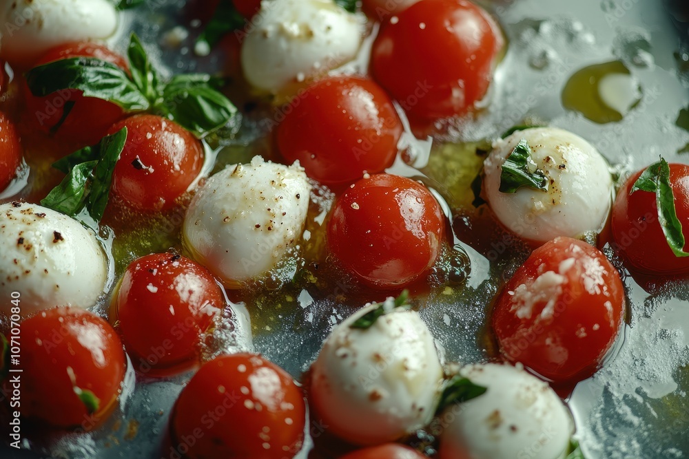 Caprese salad featuring tomatoes mozzarella basil olive oil and balsamic a healthy Italian dish Caprese salad featuring tomatoes mozzarella basil olive oil and balsamic a healthy Italian dish