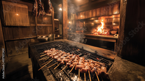 懐かしい焼き鳥屋の風景