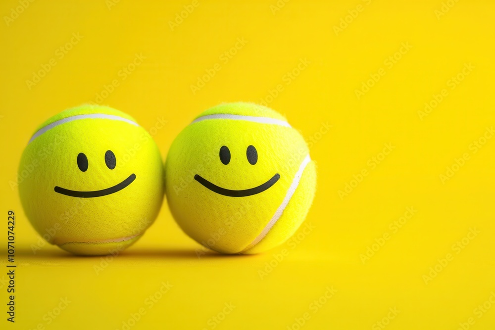 Emoticon balls on yellow backdrop symbolize customer feedback Emoticon balls on yellow backdrop symbolize customer feedback