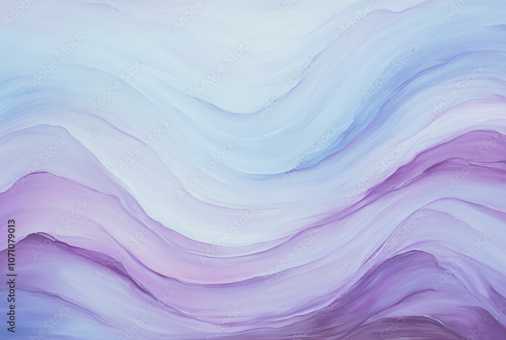 Obraz premium Wavy gradient blue, lilac background with rough grainy texture, paint strokes, flowing lines, grunge, abstract wallpaper 