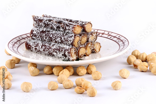 dried fruit pulp and hazelnut