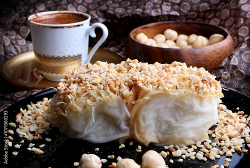 Hazelnut, krokan,coffee and hazelnuts bomb