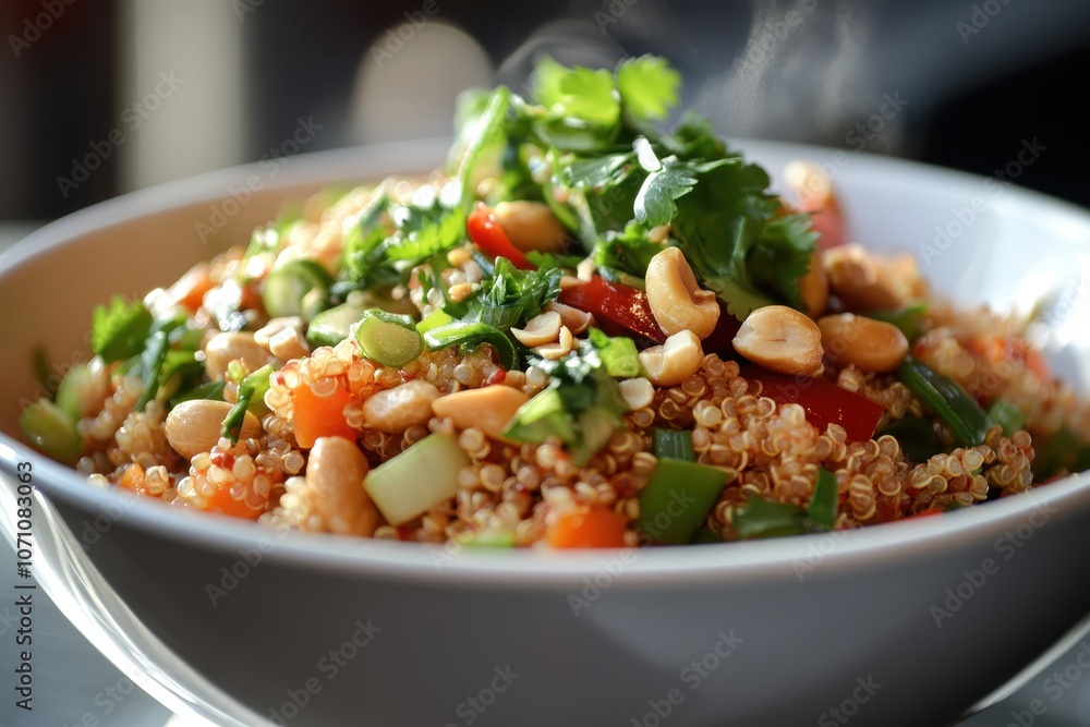Quinoa salad with fresh veggies and peanuts Quinoa salad with fresh veggies and peanuts